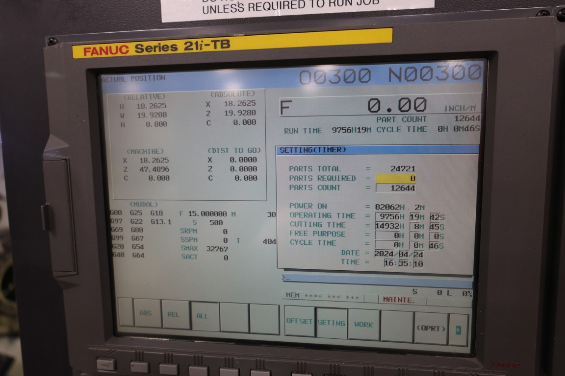 Doosan Puma 400MB, Machine ID: 9221